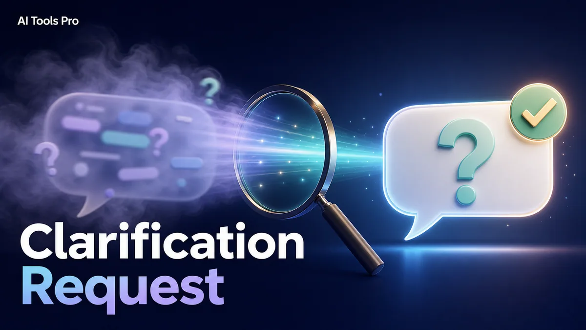 Clarification Request prompt visual