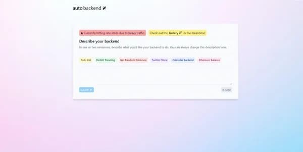 Auto Backend
