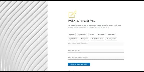 TThankYouNote