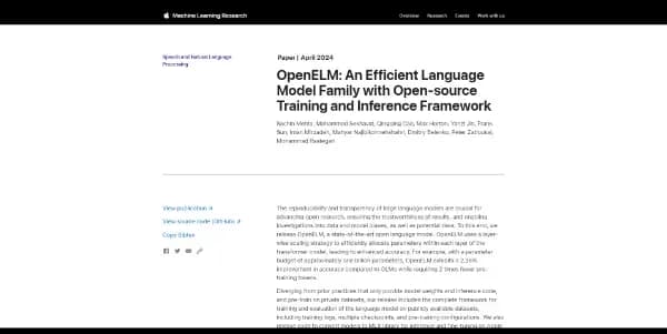 OpenELM by Apple