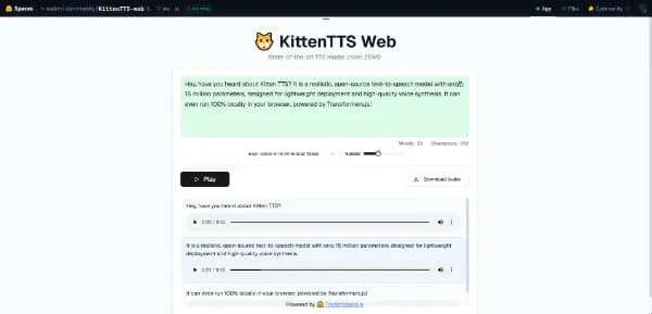 KittenTTS Web