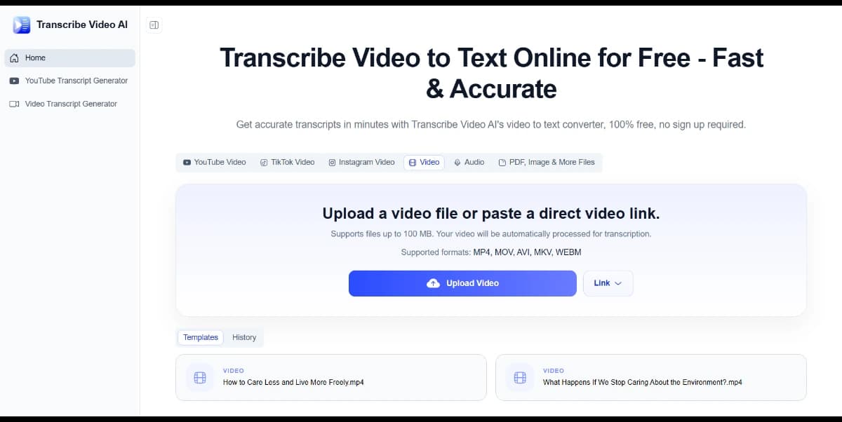 Transcribe Video AI